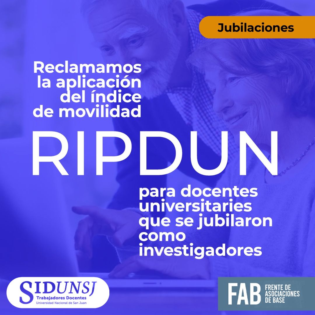 Reclamamos la aplicación del índice de movilidad RIPDUN para docentes