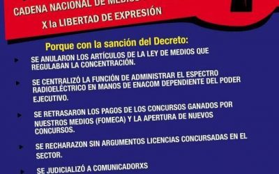 EL SiDUNSJ SE SUMA A LA CAMPAÑA POR LA DEFENSA DE LOS MEDIOS COMUNITARIOS