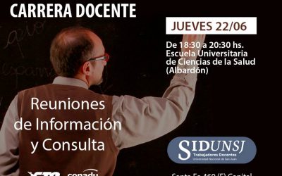 EL SiDUNSJ DEBATE NUEVAMENTE SOBRE CARRERA DOCENTE