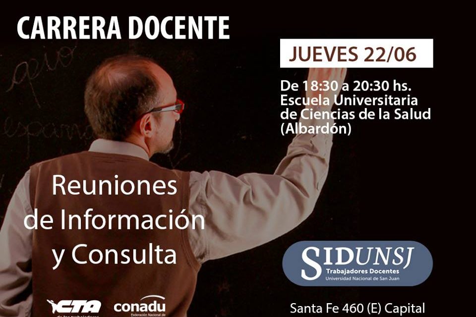 EL SiDUNSJ DEBATE NUEVAMENTE SOBRE CARRERA DOCENTE