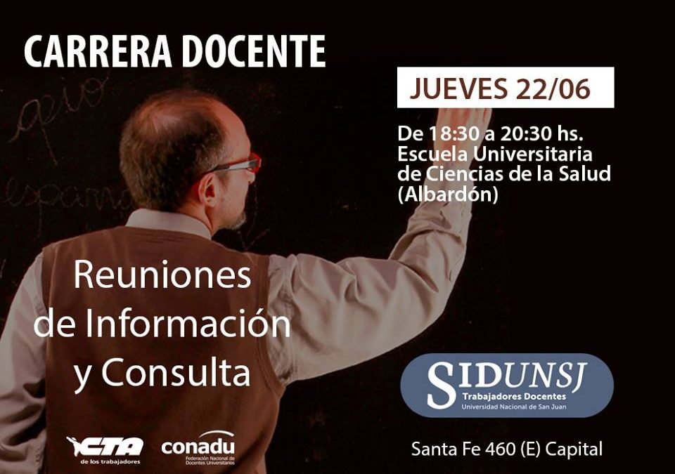 EL SiDUNSJ DEBATE NUEVAMENTE SOBRE CARRERA DOCENTE