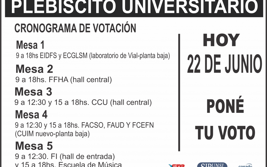 PLEBISCITO: SiDUNSJ-CONADU APUESTAN A CONSTRUIR UNA UNIVERSIDAD PARTICIPATIVA Y DEMOCRÁTICA