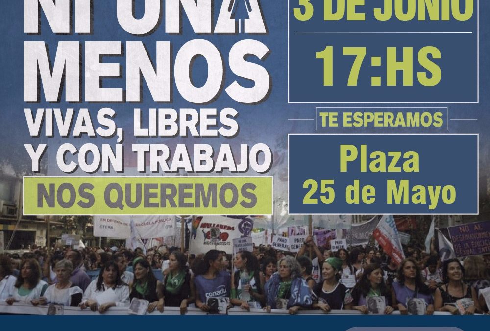 EL SiDUNSJ CONVOCA A LA MARCHA NI UNA MENOS