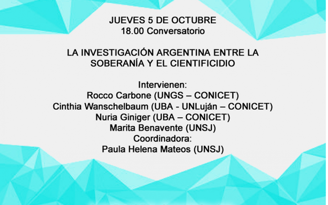 ESTE JUEVES EL SIDUNSJ REALIZARÁ UN CONVERSATORIO SOBRE CIENCIA Y SOBERANÍA