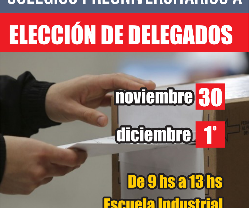 MAÑANA Y PASADO SE DESARROLLARÁ LA ELECCIÓN DE DELEGADOS GREMIALES DE LOS IPUs DE LA UNSJ