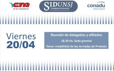 CONVOCATORIA A REUNIÓN DE DELEGADOS