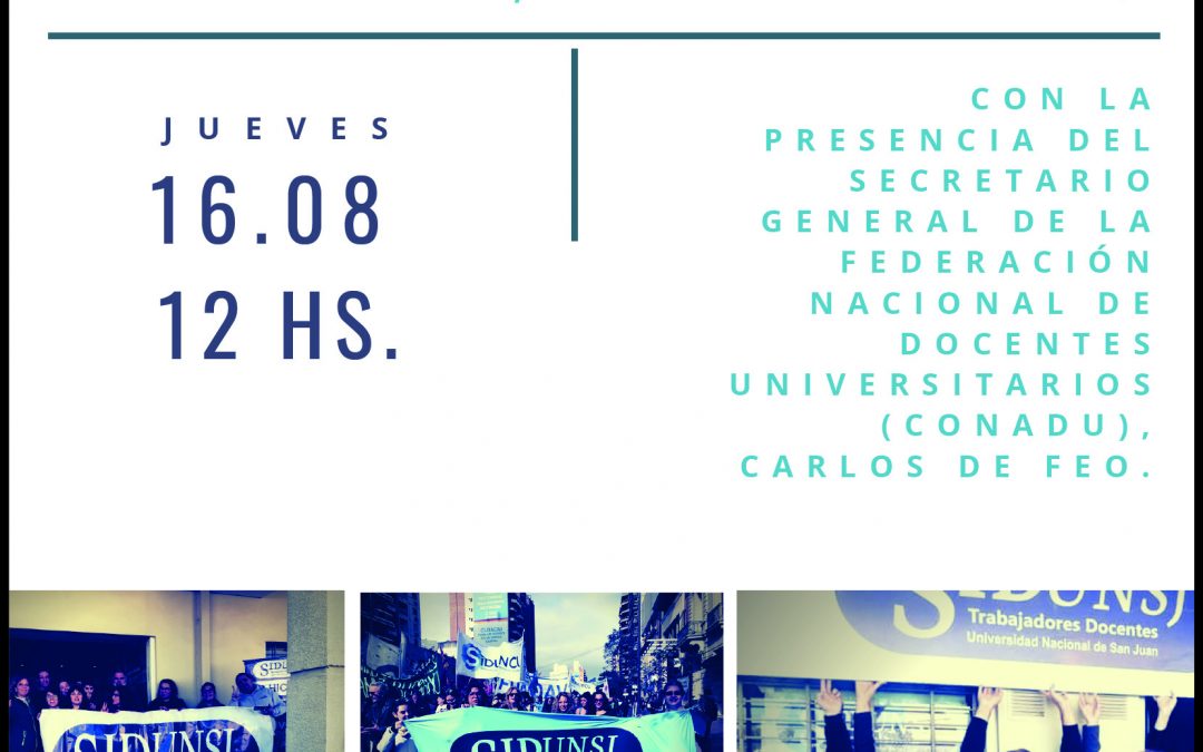 SIDUNSJ inaugura el jueves su casa propia con la presencia de Carlos De Feo (CONADU)