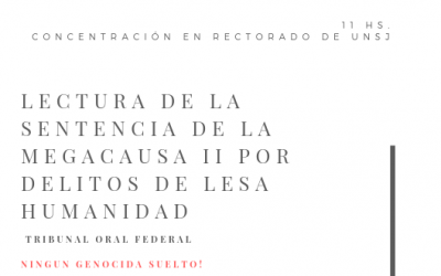 Lectura de la sentencia de la Megacausa II por delitos de Lesa Humanidad