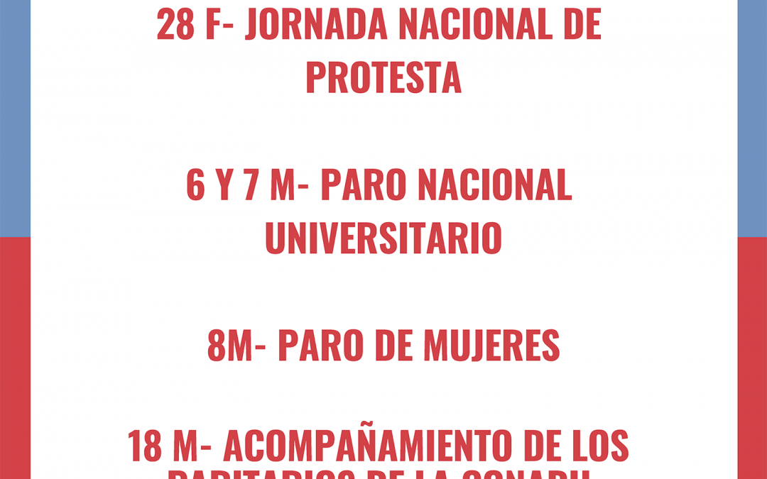 PLAN DE LUCHA: Paro 6, 7 y 8 de marzo
