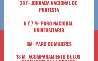 PLAN DE LUCHA: Paro 6, 7 y 8 de marzo