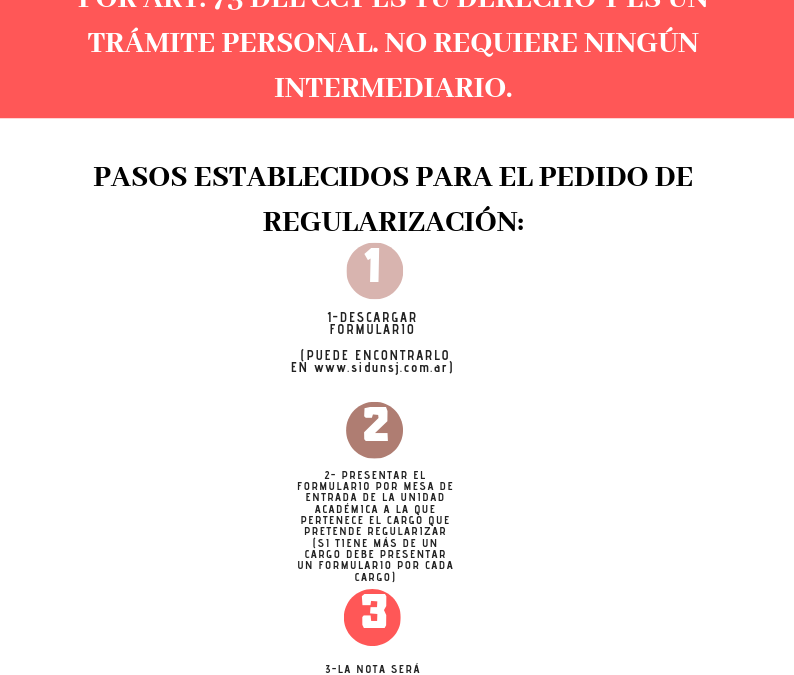 TRÁMITE PARA REGULARIZACIÓN POR ARTÍCULO 73