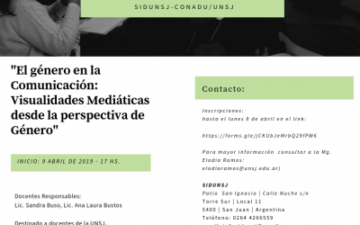 Capacitaciones gratuitas : “El género en la Comunicación: Visualidades Mediáticas desde la perspectiva de Género”