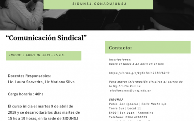 Capacitaciones gratuitas: “Comunicación Sindical”