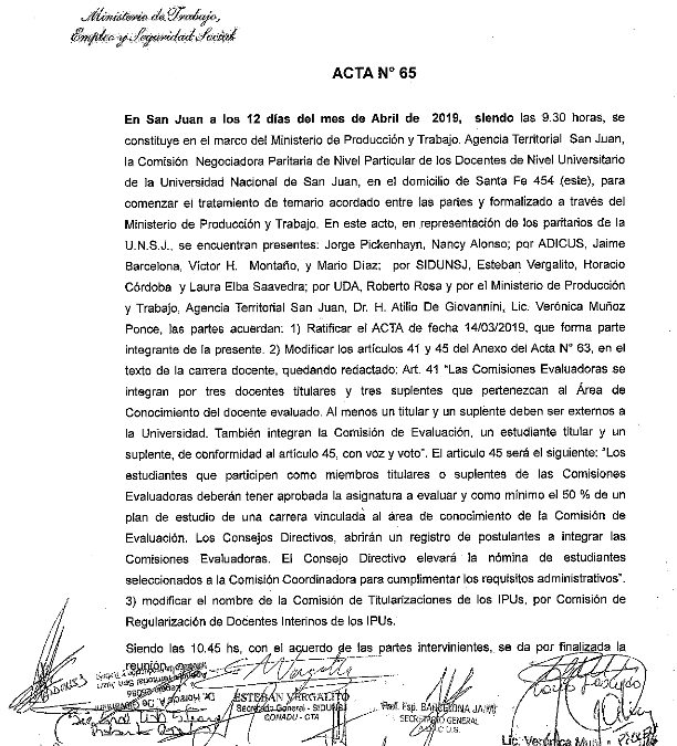 SiDUNSJ-CONADU LOGRÓ IMPORTANTES AVANCES EN LA PARITARIA LOCAL