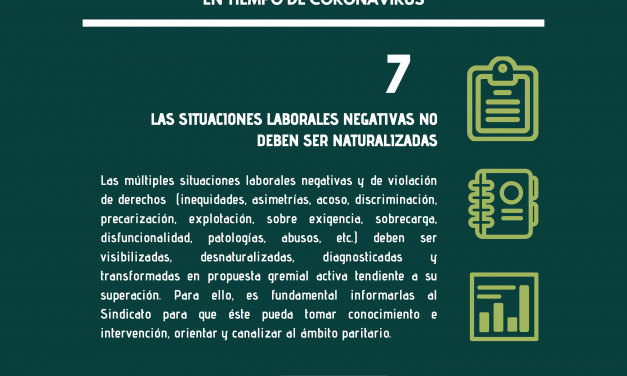 DEFINICIONES POLÍTICO-SINDICALES EN TIEMPO DE CORONAVIRUS