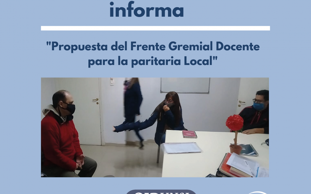 Propuesta del Frente Gremial Docente de la UNSJ para la paritaria Local
