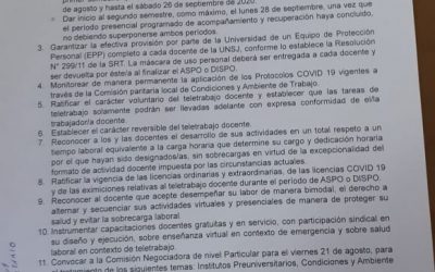 LA PARITARIA LOCAL REGULÓ LA VUELTA A CLASES Y EL TRABAJO DOCENTE BIMODAL