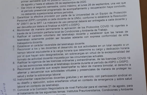 LA PARITARIA LOCAL REGULÓ LA VUELTA A CLASES Y EL TRABAJO DOCENTE BIMODAL