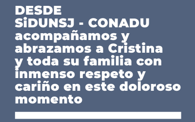 Desde SiDUNSJ – CONADU acompañamos y abrazamos a Cristina y toda su familia con inmenso respeto y cariño en este doloroso momento. Justicia por Facundo Castro.
