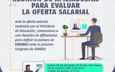 REUNIÓN DE AFILIADOS/AS PARA EVALUAR LA PROPUESTA PARITARIA