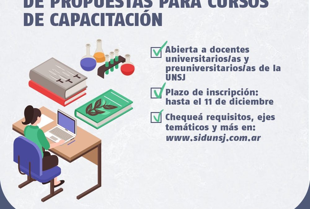 CONVOCATORIA A PRESENTACIÓN DE PROPUESTAS DE CURSOS DE CAPACITACIÓN