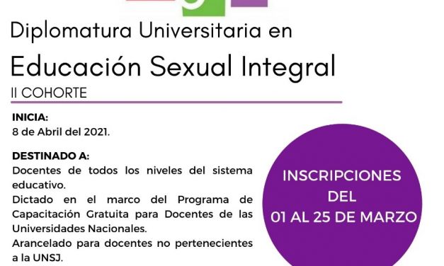 DIPLOMATURA UNIVERSITARIA EN EDUCACIÓN SEXUAL INTEGRAL