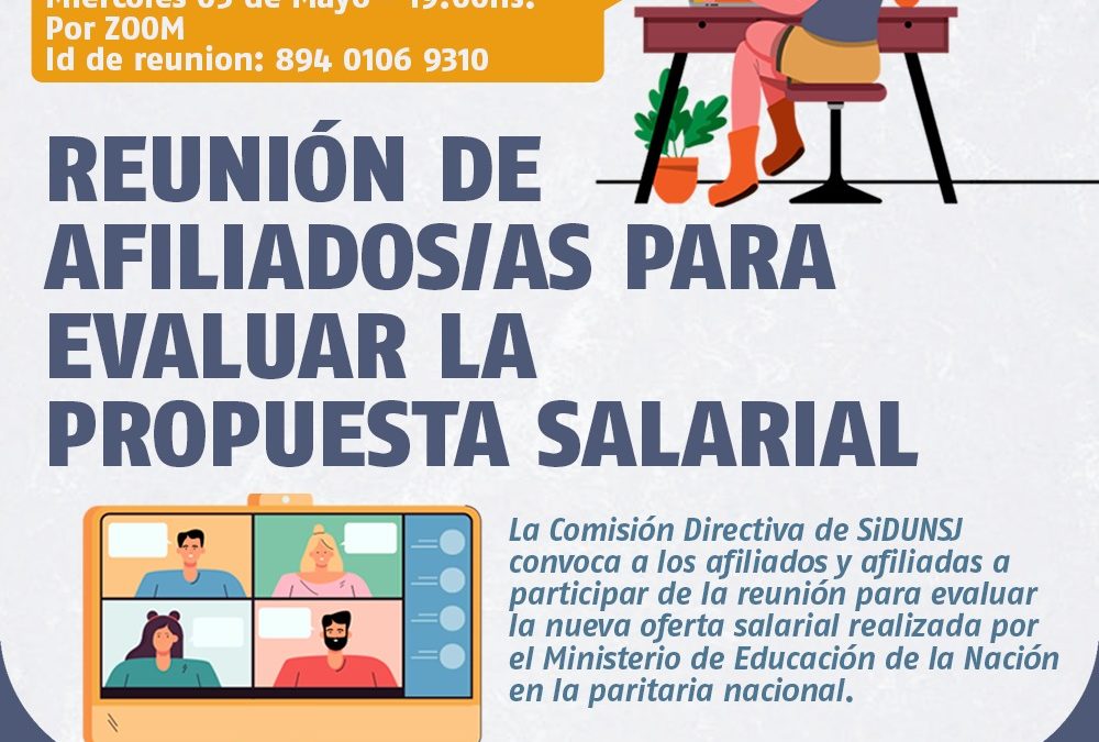 REUNIÓN DE AFILIADOS/AS PARA EVALUAR LA PROPUESTA SALARIAL
