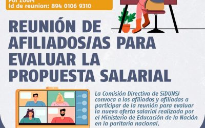 REUNIÓN DE AFILIADOS/AS PARA EVALUAR LA PROPUESTA SALARIAL