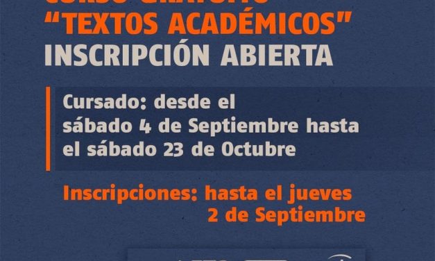 ATENCIÓN DOCENTES DE LA UNSJ: INSCRIPCIÓN ABIERTA PARA EL CURSO GRATUITO “TEXTOS ACADÉMICOS”