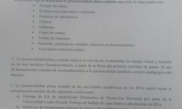 MODALIDAD DE TRABAJO EN LOS IPUS: SE REGULÓ LA PRESENCIALIDAD PLENA CUIDADA EN LA PARITARIA LOCAL