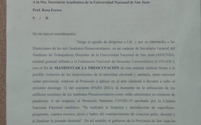 SiDUNSJ DEMANDA SE GARANTICEN CONDICIONES LABORALES SEGURAS EN LOS COLEGIOS PREUNIVERSITARIOS
