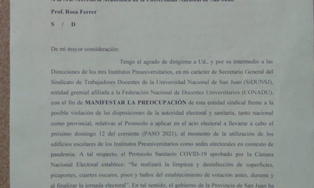 SiDUNSJ DEMANDA SE GARANTICEN CONDICIONES LABORALES SEGURAS EN LOS COLEGIOS PREUNIVERSITARIOS