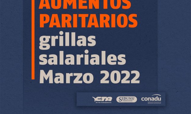 GRILLA SALARIAL DE MARZO 2022