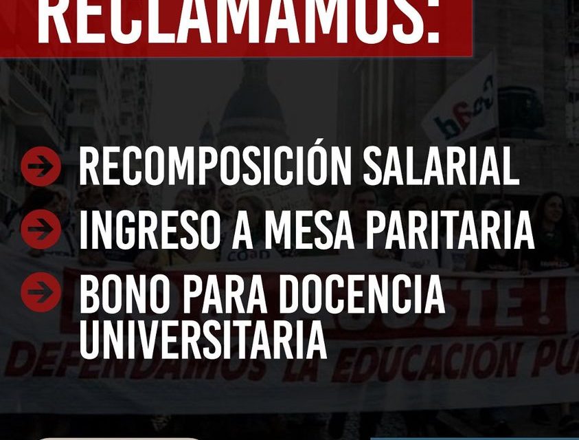 EXIGIMOS EL BONO PARA LA DOCENCIA UNIVERSITARIA