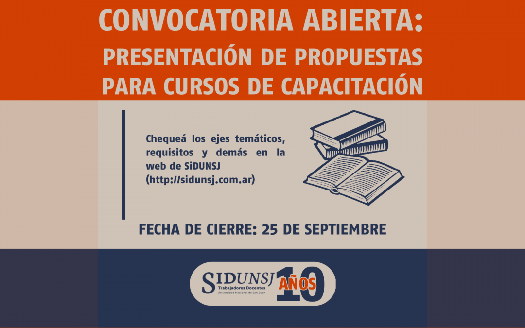 CONVOCATORIA A PRESENTACIÓN DE PROPUESTAS DE CURSOS DE CAPACITACIÓN