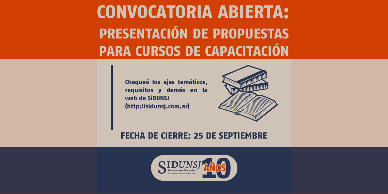 CONVOCATORIA A PRESENTACIÓN DE PROPUESTAS DE CURSOS DE CAPACITACIÓN