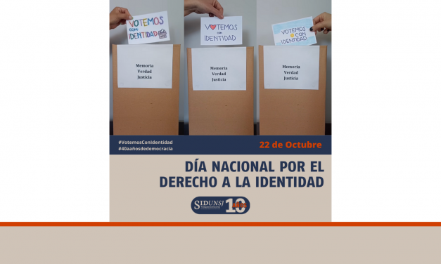 22/10: DÍA NACIONAL DEL DERECHO A LA IDENTIDAD