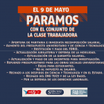 9 de mayo PARAMOS CON EL CONJUNTO DE LA CLASE TRABAJADORA