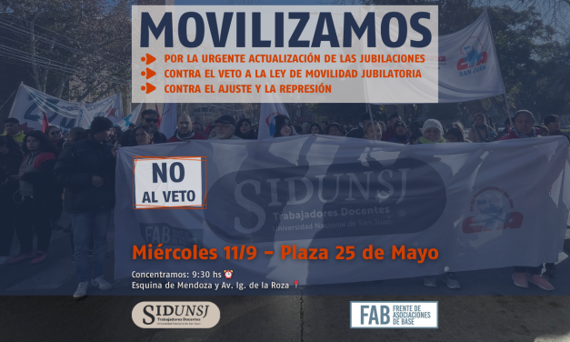 11/9 MOVILIZAMOS POR NUESTROS/AS JUBILADOS/AS