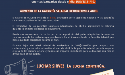 SALARIO DE OCTUBRE: CUÁNDO Y QUÉ SE COBRA