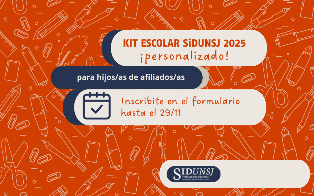 KIT ESCOLAR 2025 ¡PERSONALIZADO!