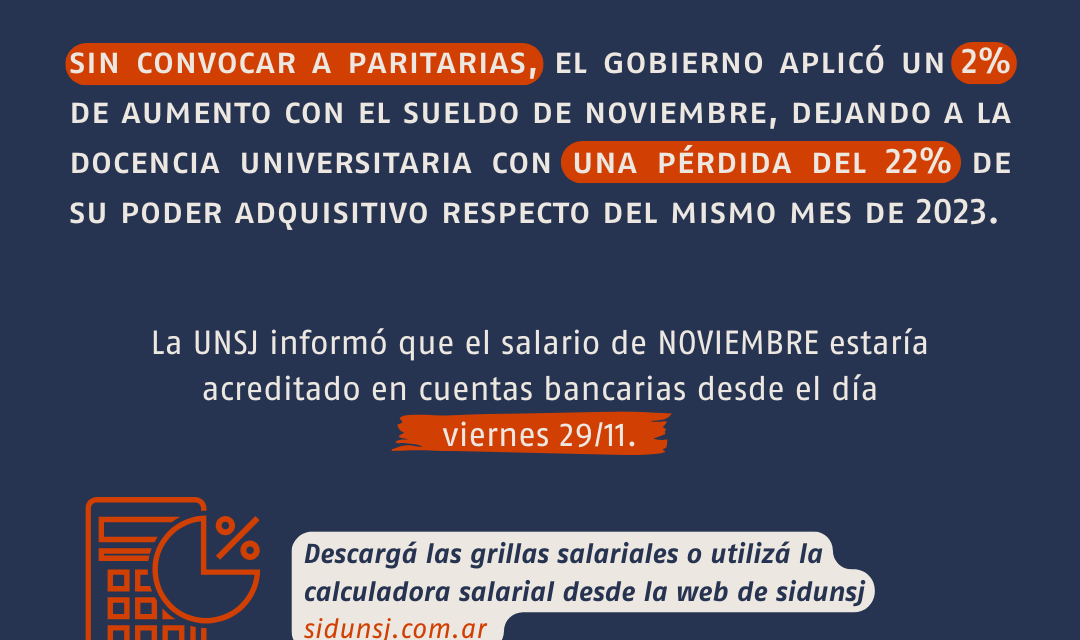 SALARIO DE NOVIEMBRE