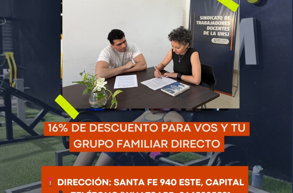 Nuevo beneficio para afiliados/as: convenio con LEGION FITNESS GYM