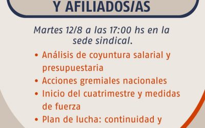 REUNIÓN DE DELEGADOS/AS Y AFILIADOS/AS