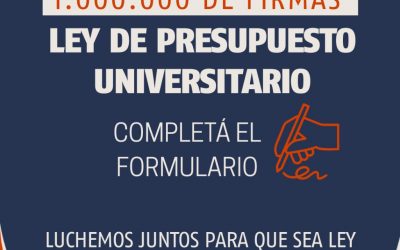 1 millón de firmas por la ley de financiamiento universitario