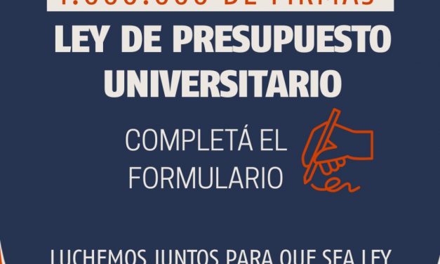 1 millón de firmas por la ley de financiamiento universitario
