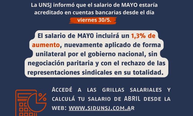 Salario de MAYO