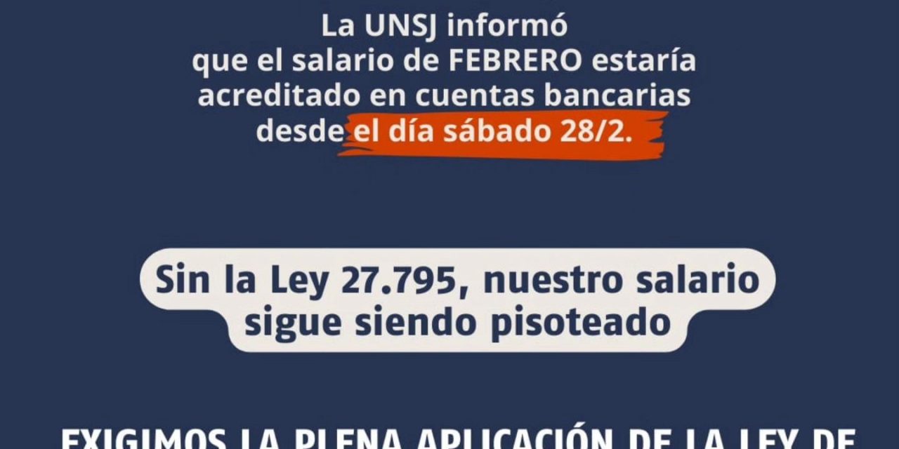 SIDUNSJ INFORMA: *SALARIO DE FEBRERO*