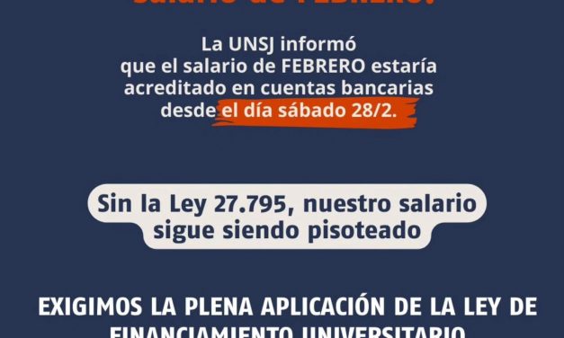 SIDUNSJ INFORMA: *SALARIO DE FEBRERO*