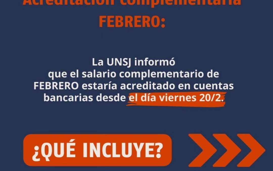 Salario complementario de FEBRERO